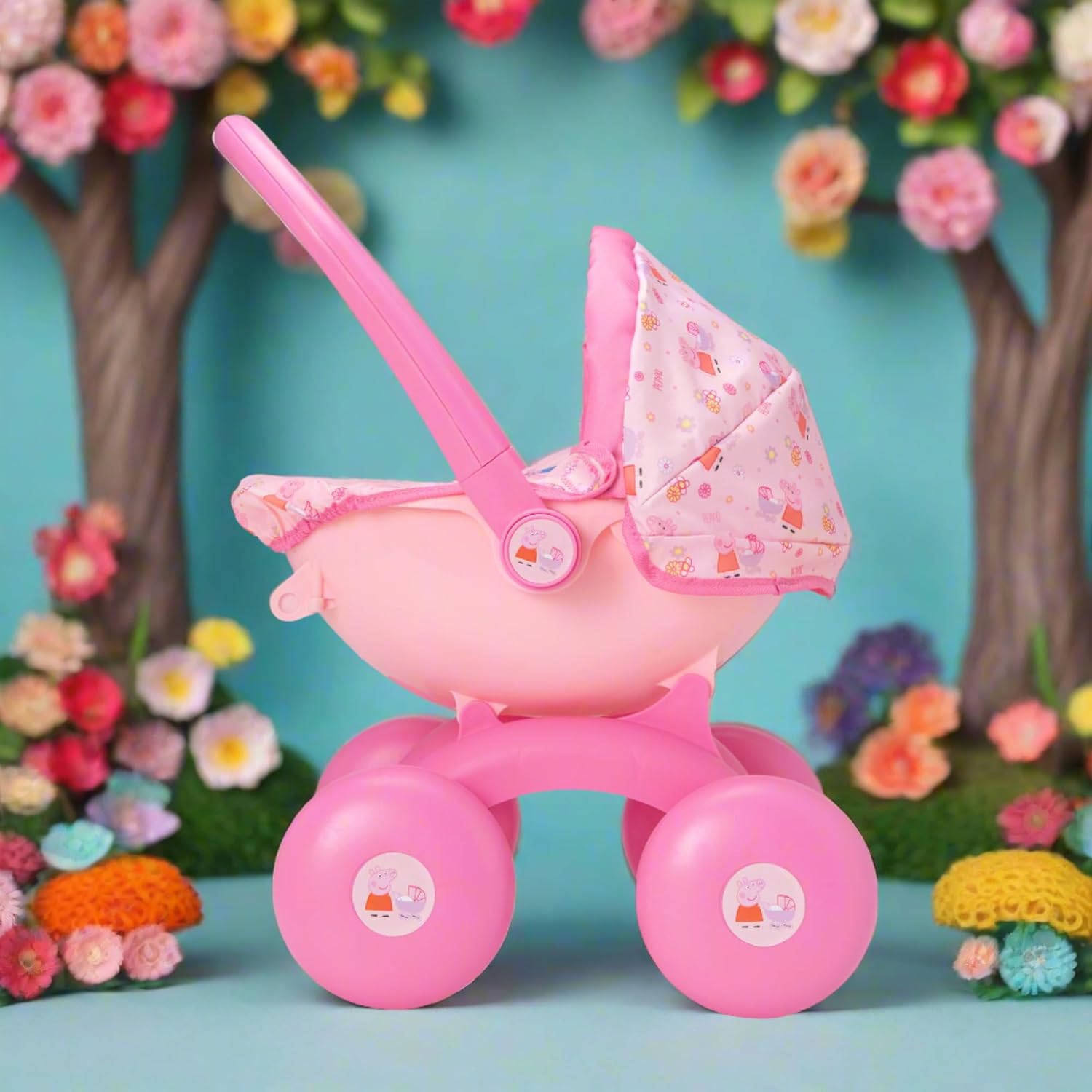 Peppa Pig 4-in-1 My First Pram – Official Toy Pushchair for Toddlers
