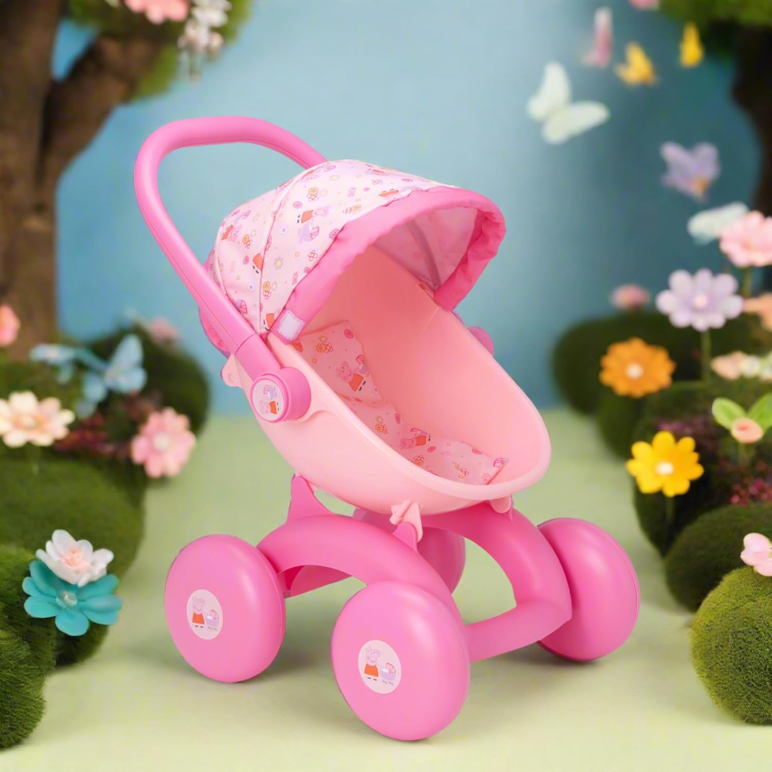 Peppa Pig 4-in-1 My First Pram – Official Toy Pushchair for Toddlers