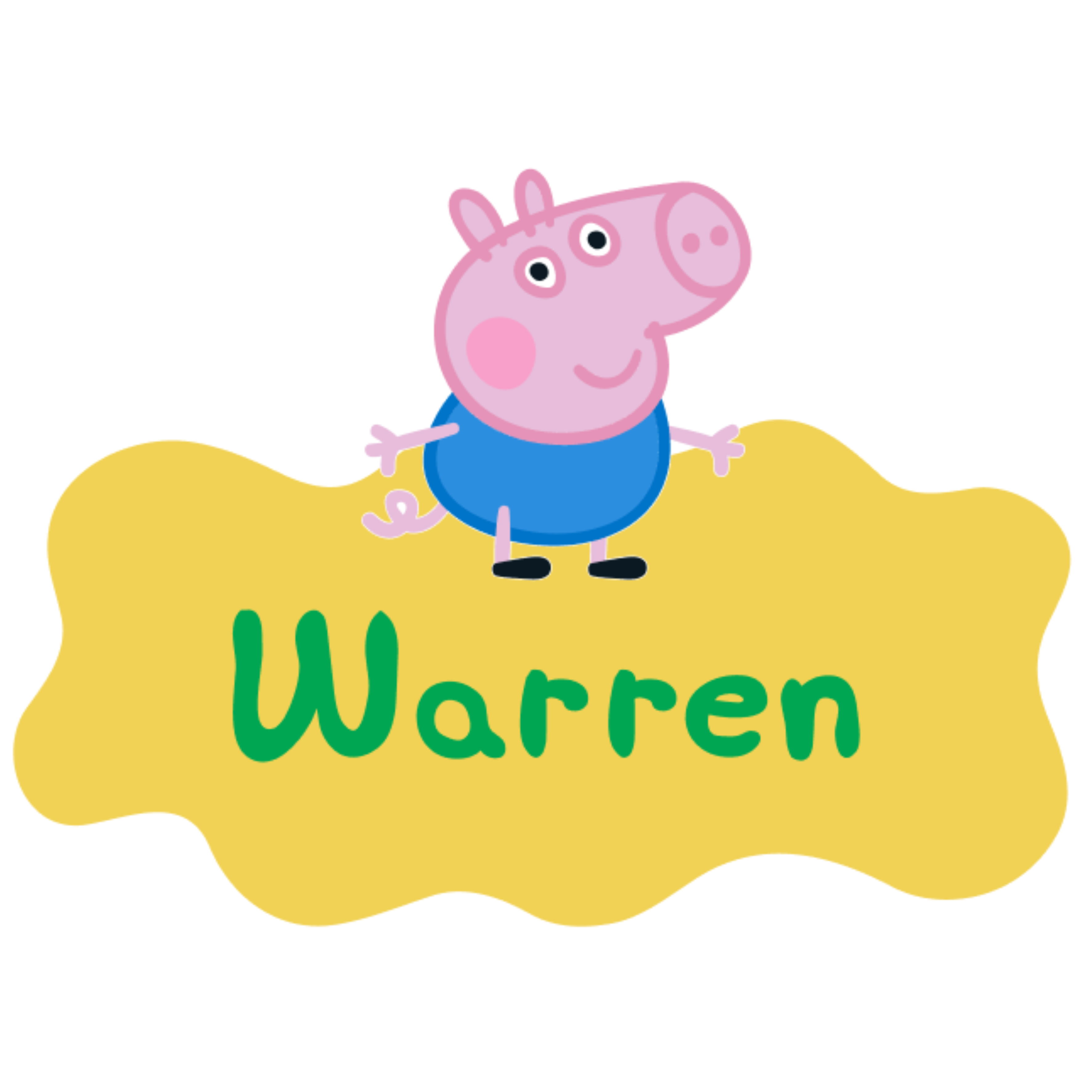 Personalised Peppa Pig™ George Desk Sign