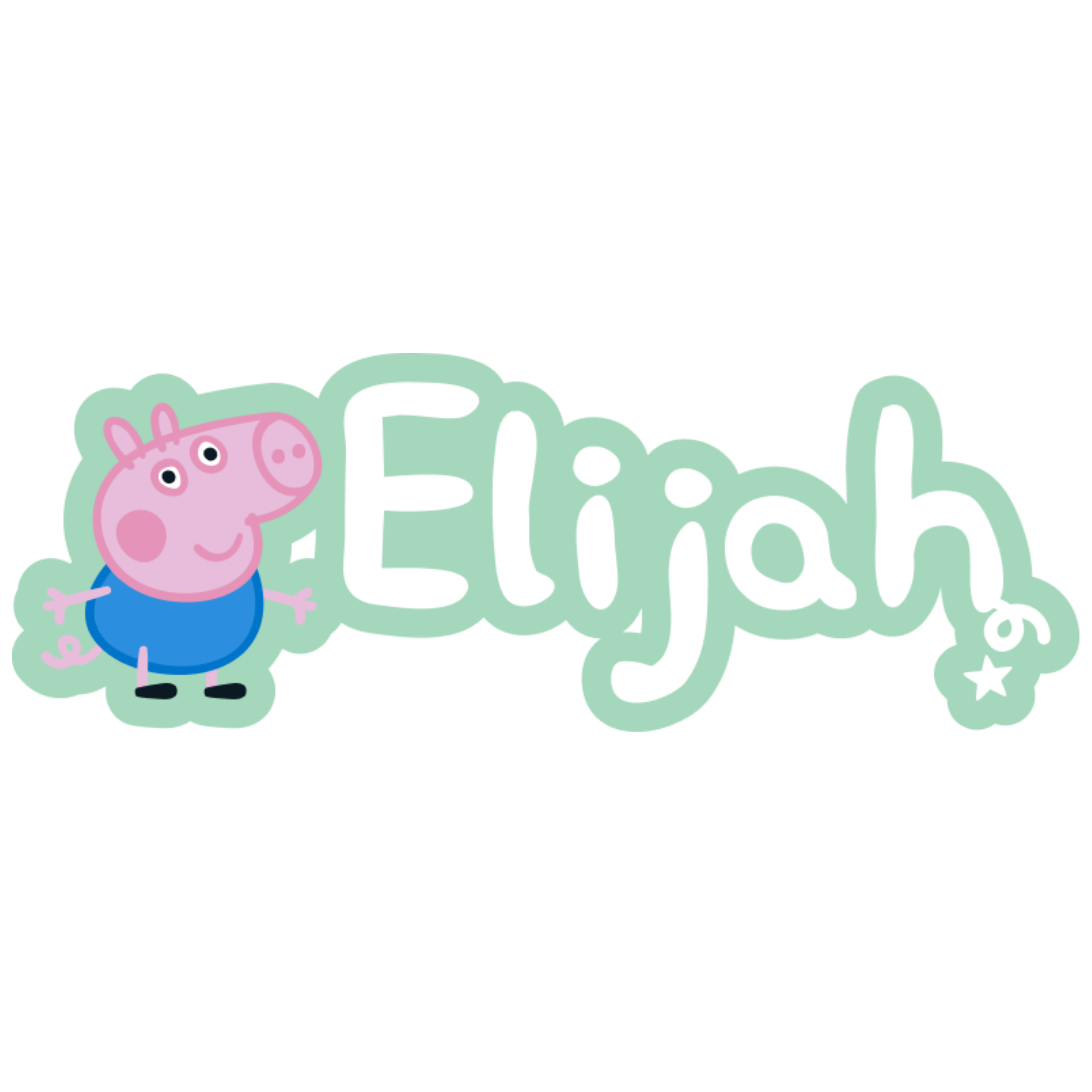 Personalised Peppa Pig™ George Name Sign