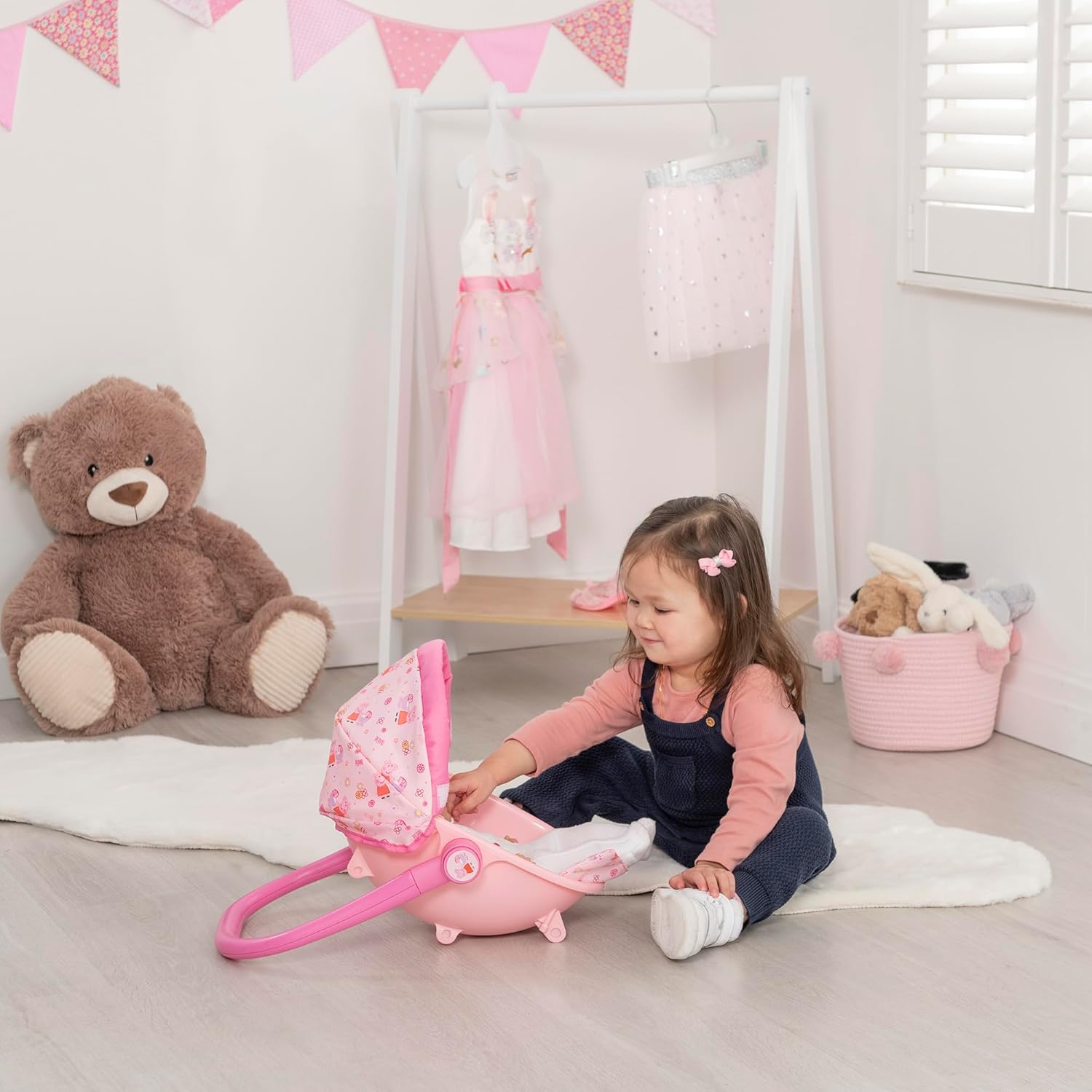 Peppa Pig 4-in-1 My First Pram – Official Toy Pushchair for Toddlers