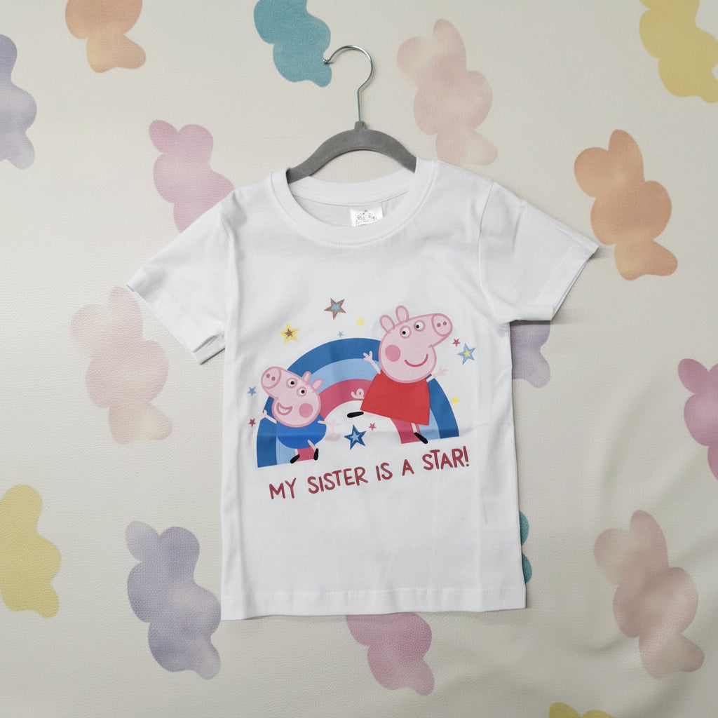 Peppa Pig My Sister Is A Star Kids T-Shirt