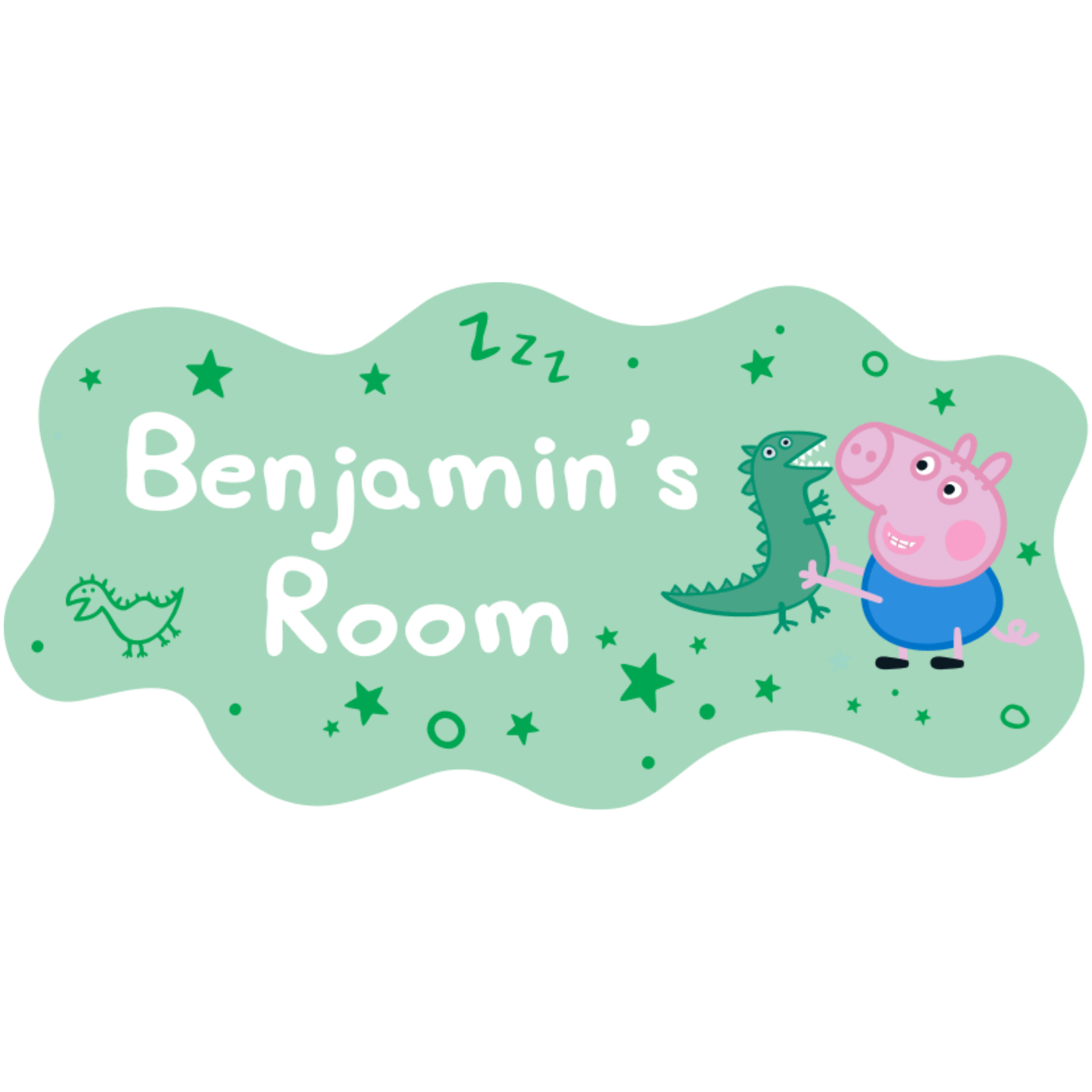Personalised Peppa Pig™ George Door Sign